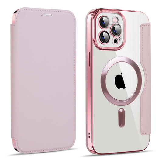Θήκη MagSafe για Apple iPhone 11 Pro Max, Techsuit, SmartMag Book, Ροζ