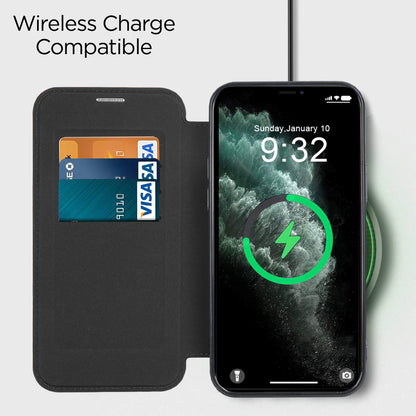 Θήκη MagSafe για Apple iPhone 11 Pro Max, Techsuit, SmartMag Book, Ροζ