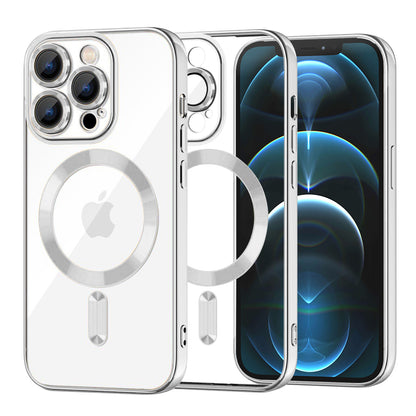 MagSafe Case for Apple iPhone 12 Pro Max, Techsuit, Luxury Crystal, Silver
