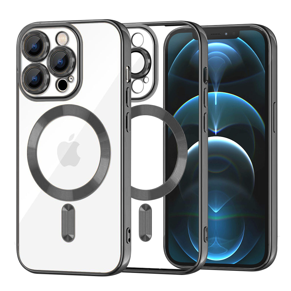 Θήκη MagSafe για Apple iPhone 12 Pro Max, Techsuit, Luxury Crystal, Μαύρη