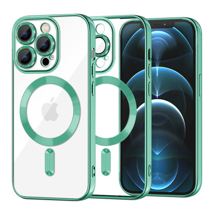 Θήκη MagSafe για Apple iPhone 12 Pro Max, Techsuit, Luxury Crystal, Ανοιχτό Πράσινο