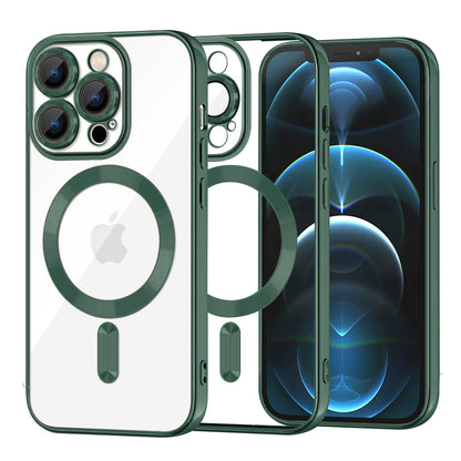 Θήκη MagSafe για Apple iPhone 12 Pro Max, Techsuit, Luxury Crystal, Σκούρο Πράσινο