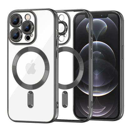 MagSafe Case for Apple iPhone 12 Pro, Techsuit, Luxury Crystal, Black
