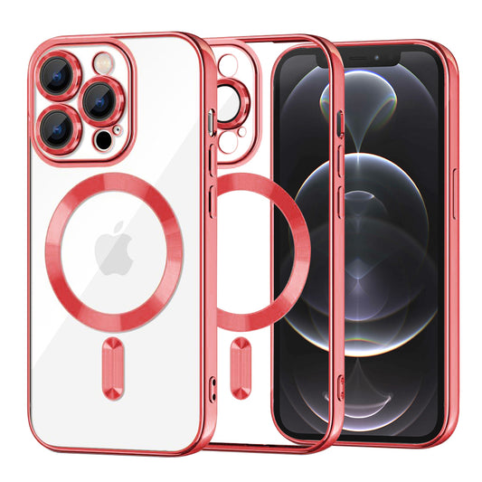 Θήκη MagSafe για Apple iPhone 12 Pro, Techsuit, Luxury Crystal, Κόκκινο
