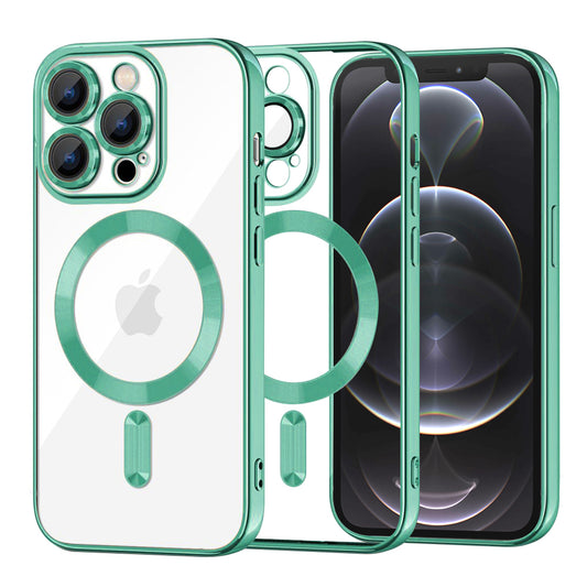 Θήκη MagSafe για Apple iPhone 12 Pro, Techsuit, Luxury Crystal, Ανοιχτό Πράσινο