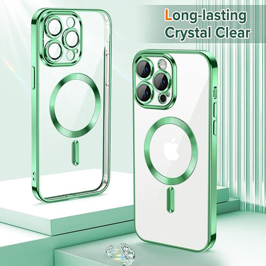 Θήκη MagSafe για Apple iPhone 12 Pro, Techsuit, Luxury Crystal, Ανοιχτό Πράσινο