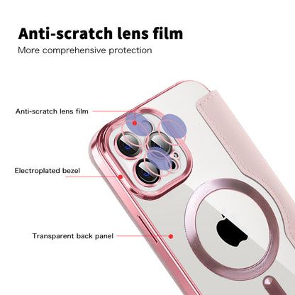Θήκη MagSafe για Apple iPhone 12 Pro, Techsuit, SmartMag Book, Ροζ