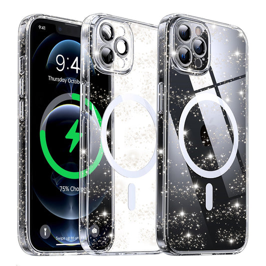 Θήκη MagSafe για Apple iPhone 12 Pro, Techsuit, SparkleSkin, Διαφανής