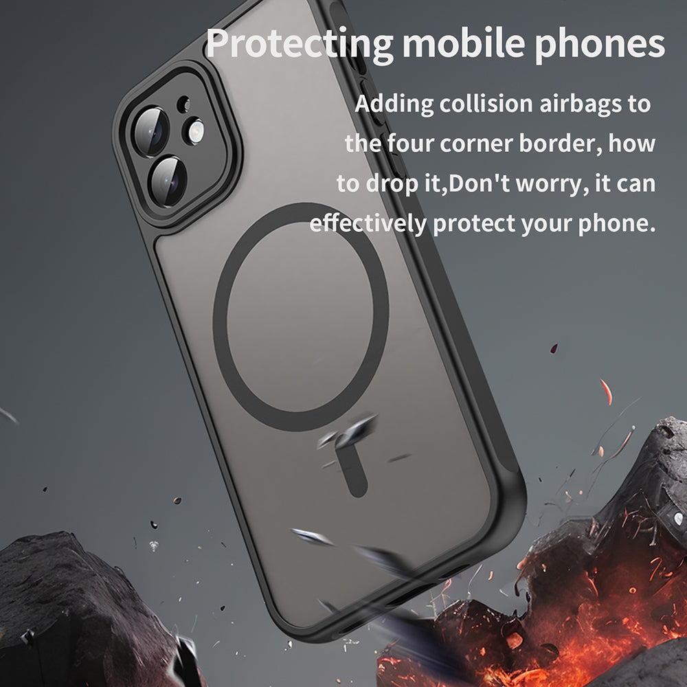 Θήκη MagSafe για Apple iPhone 12, Techsuit, HaloFrost II, Μαύρο