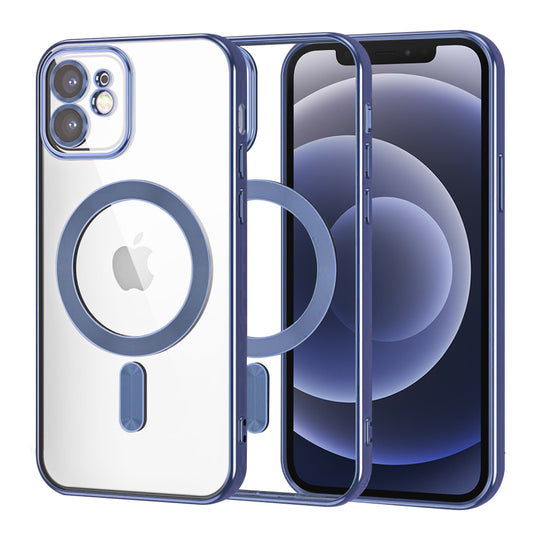 Θήκη MagSafe για Apple iPhone 12, Techsuit, Luxury Crystal, Σκούρο Μπλε