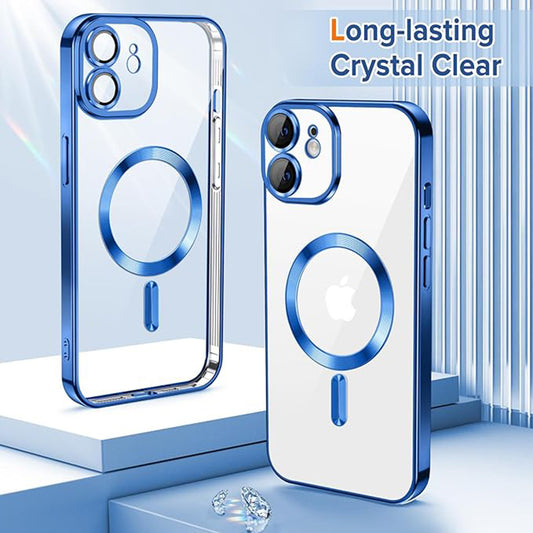 Θήκη MagSafe για Apple iPhone 12, Techsuit, Luxury Crystal, Σκούρο Μπλε