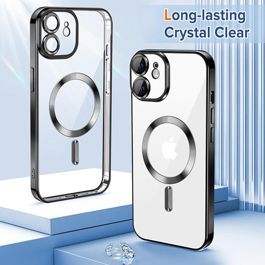Θήκη MagSafe για Apple iPhone 12, Techsuit, Luxury Crystal, Μαύρη