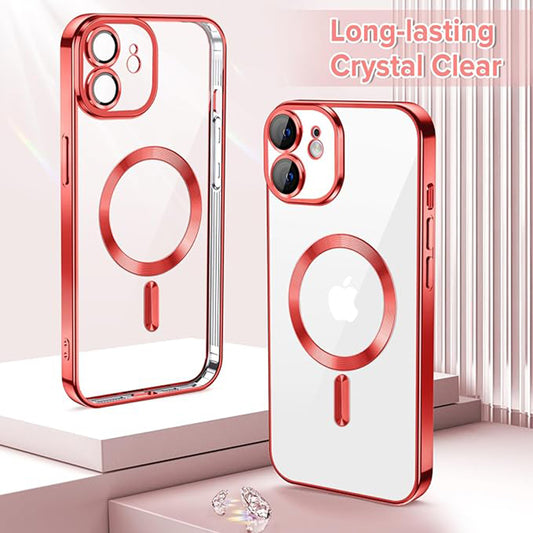 Θήκη MagSafe για Apple iPhone 12, Techsuit, Luxury Crystal, Κόκκινο