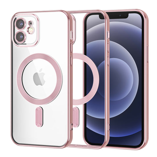 Θήκη MagSafe για Apple iPhone 12, Techsuit, Luxury Crystal, Ροζ