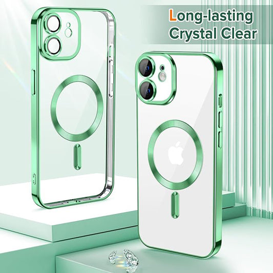 Θήκη MagSafe για Apple iPhone 12, Techsuit, Luxury Crystal, Ανοιχτό Πράσινο