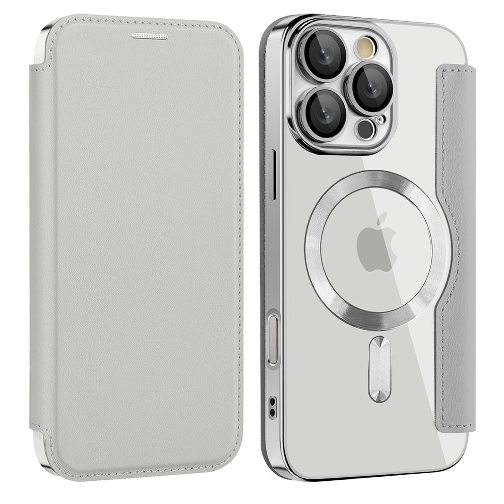 Θήκη MagSafe για Apple iPhone 12, Techsuit, SmartMag Book, Γκρι