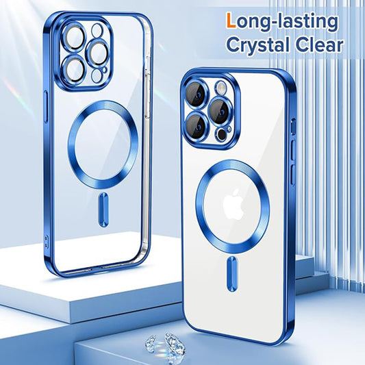 Θήκη MagSafe για Apple iPhone 13 Pro Max, Techsuit, Luxury Crystal, Σκούρο Μπλε