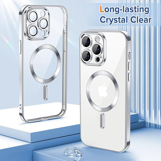 Θήκη MagSafe για Apple iPhone 13 Pro Max, Techsuit, Luxury Crystal, Ασημί