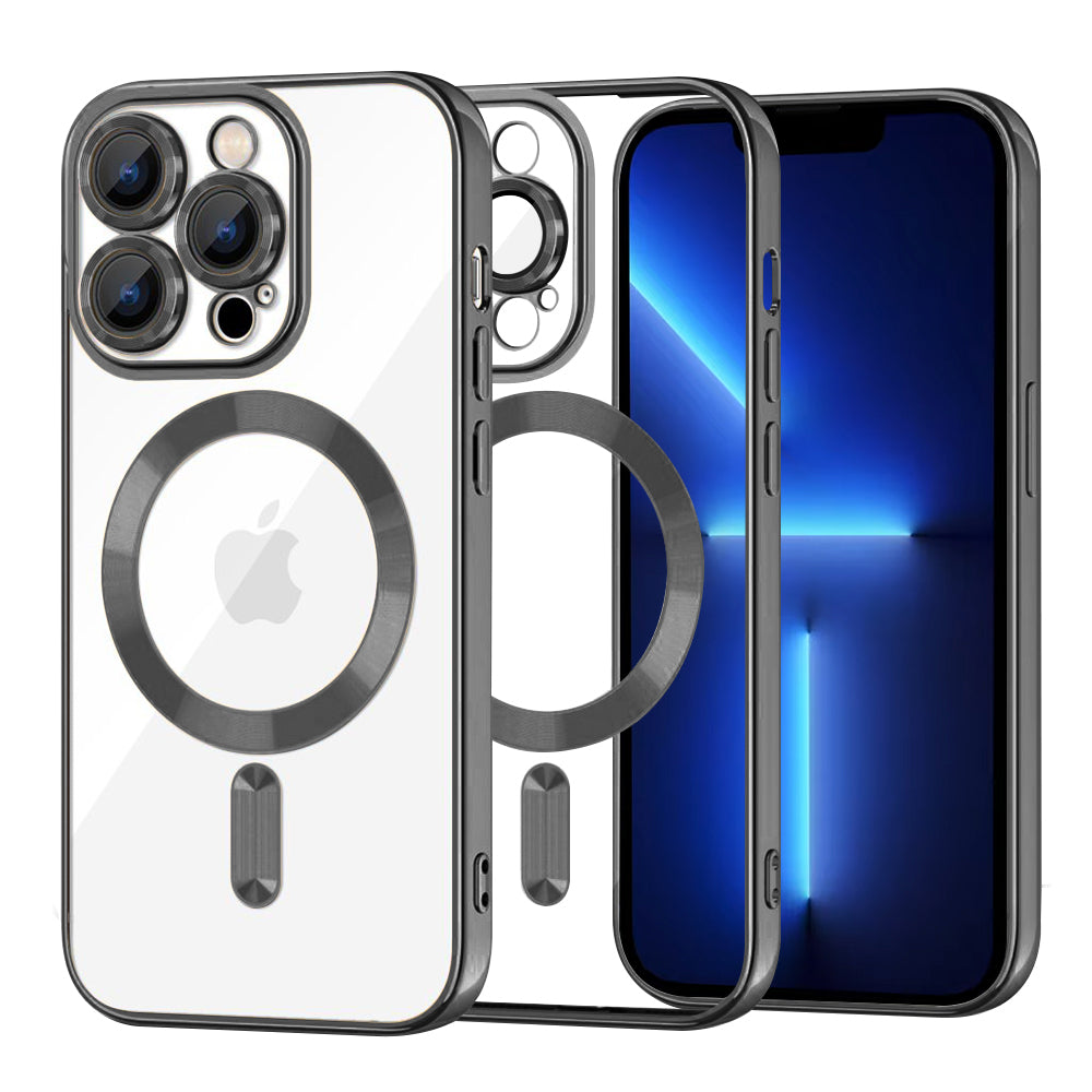 Θήκη MagSafe για Apple iPhone 13 Pro Max, Techsuit, Luxury Crystal, Μαύρο