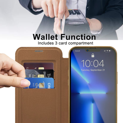 Θήκη MagSafe για Apple iPhone 13 Pro Max, Techsuit, SmartMag Book, Καφέ