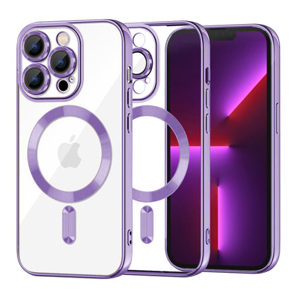 Θήκη MagSafe για Apple iPhone 13 Pro, Techsuit, Luxury Crystal, Ανοιχτό Μωβ