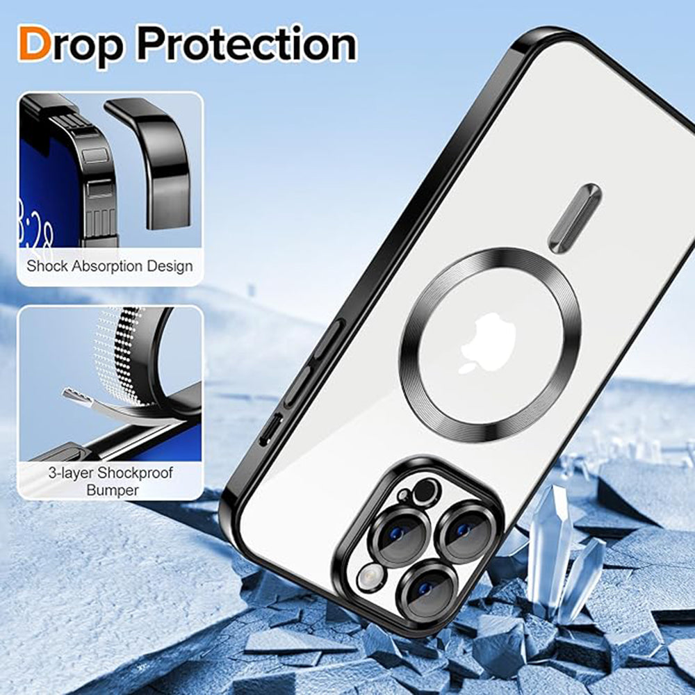 Θήκη MagSafe για Apple iPhone 13 Pro, Techsuit, Luxury Crystal, Μαύρη