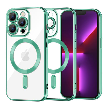 MagSafe Case for Apple iPhone 13 Pro, Techsuit, Luxury Crystal, Light Green