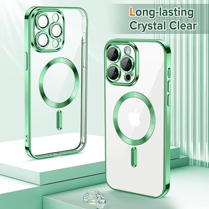 MagSafe Case for Apple iPhone 13 Pro, Techsuit, Luxury Crystal, Light Green
