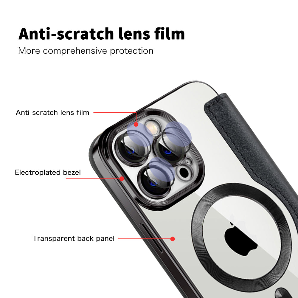 Θήκη MagSafe για Apple iPhone 13 Pro, Techsuit, SmartMag Book, Μαύρη