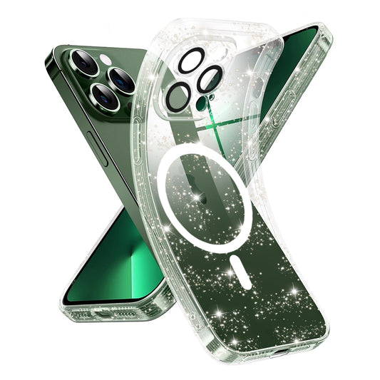 MagSafe Case for Apple iPhone 13 Pro, Techsuit, SparkleSkin, Transparent