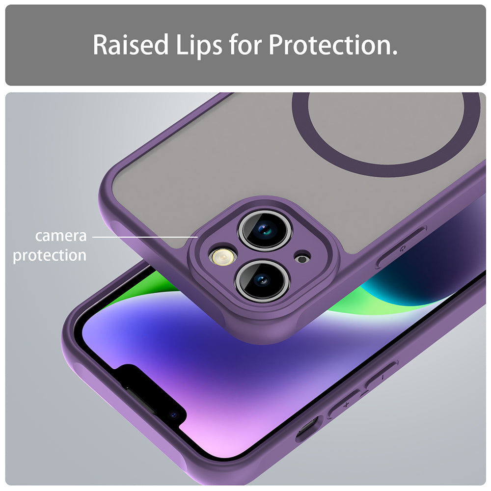 MagSafe Case for Apple iPhone 13, Techsuit, HaloFrost II, Purple