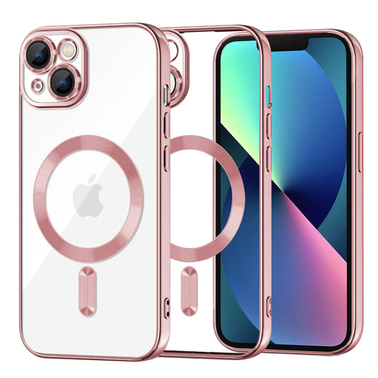 MagSafe Case for Apple iPhone 13, Techsuit, Luxury Crystal, Pink