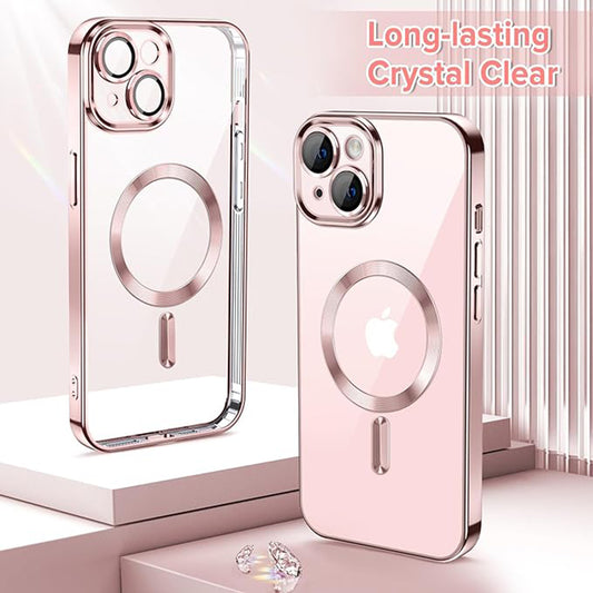 MagSafe Case for Apple iPhone 13, Techsuit, Luxury Crystal, Pink