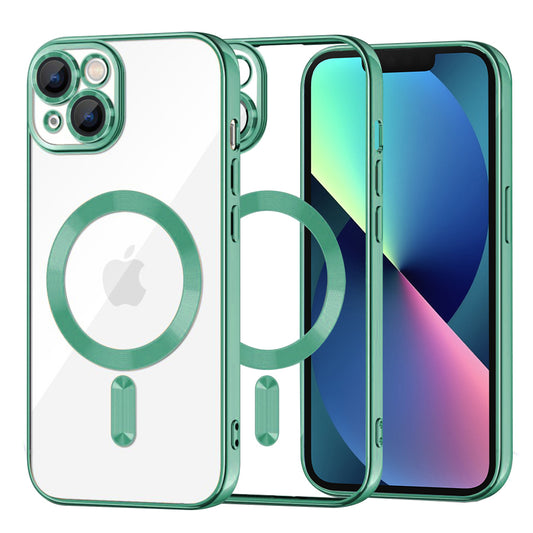Θήκη MagSafe για Apple iPhone 13, Techsuit, Luxury Crystal, Ανοιχτό Πράσινο