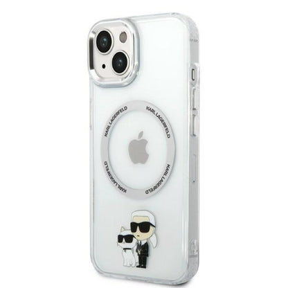 Θήκη MagSafe για Apple iPhone 14 Plus, Karl Lagerfeld, Ikonik Karl & Choupette, Διάφανη