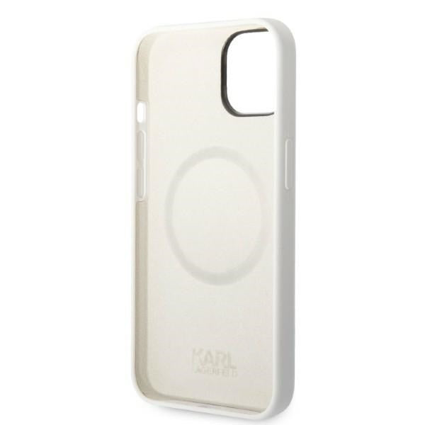 Θήκη MagSafe για Apple iPhone 14 Plus, Karl Lagerfeld, Silicone Choupette, Λευκή