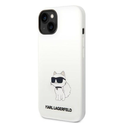 Θήκη MagSafe για Apple iPhone 14 Plus, Karl Lagerfeld, Silicone Choupette, Λευκή