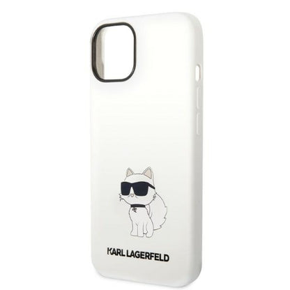 Θήκη MagSafe για Apple iPhone 14 Plus, Karl Lagerfeld, Silicone Choupette, Λευκή