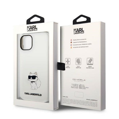Θήκη MagSafe για Apple iPhone 14 Plus, Karl Lagerfeld, Silicone Choupette, Λευκή