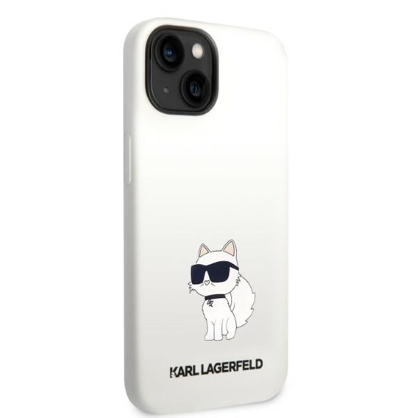 Θήκη MagSafe για Apple iPhone 14 Plus, Karl Lagerfeld, Silicone Choupette, Λευκή