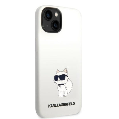 Θήκη MagSafe για Apple iPhone 14 Plus, Karl Lagerfeld, Silicone Choupette, Λευκή