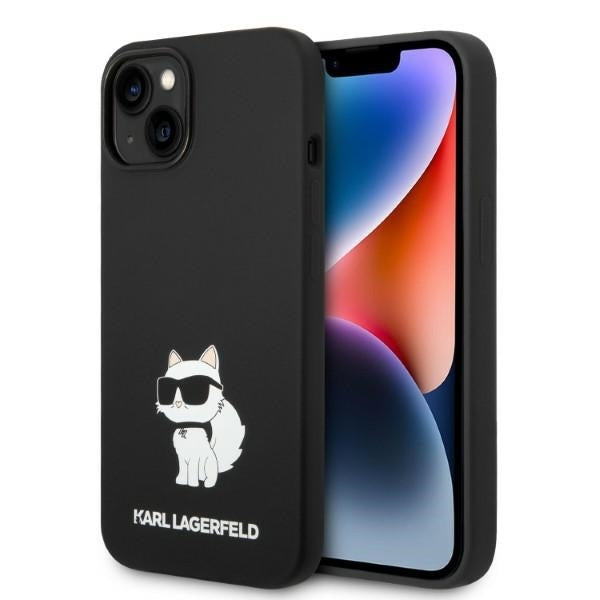 Θήκη MagSafe για Apple iPhone 14 Plus, Karl Lagerfeld, Silicone Choupette, Μαύρη