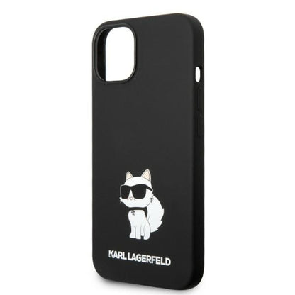 Θήκη MagSafe για Apple iPhone 14 Plus, Karl Lagerfeld, Silicone Choupette, Μαύρη