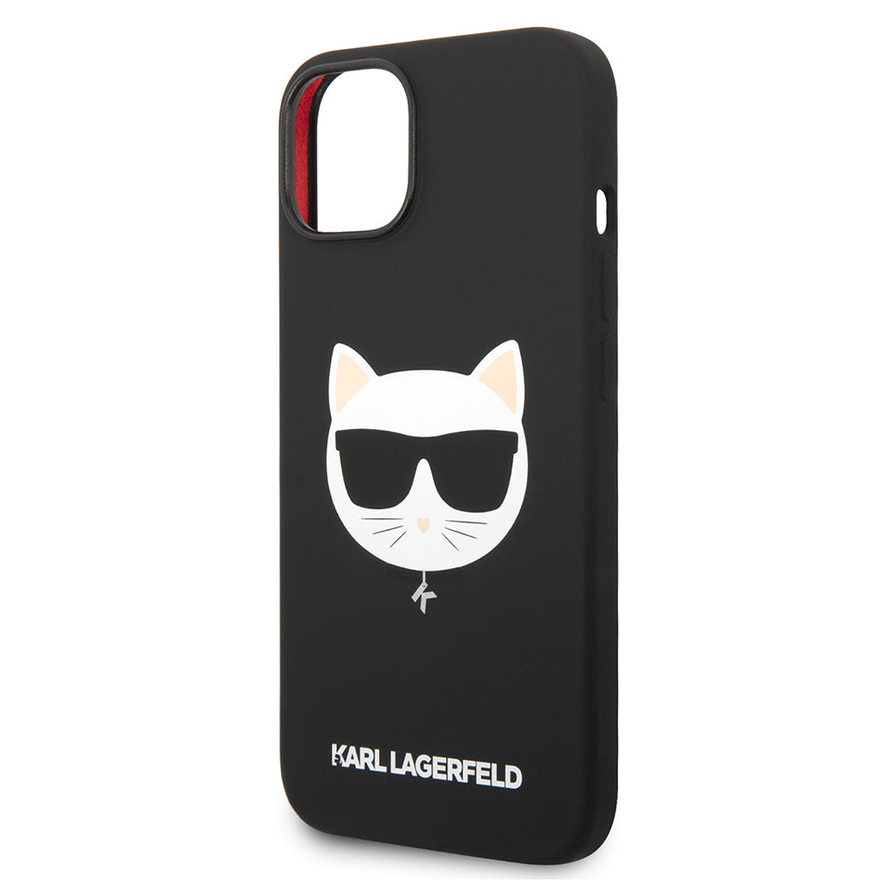 Θήκη MagSafe για Apple iPhone 14 Plus, Karl Lagerfeld, Silicone Choupette's Head, Μαύρη