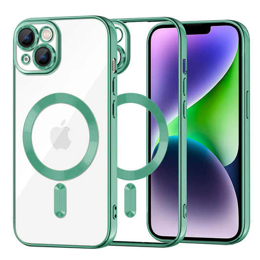 Θήκη MagSafe για Apple iPhone 14 Plus, Techsuit, Luxury Crystal, Ανοιχτό Πράσινο