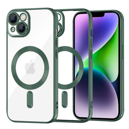 MagSafe Case for Apple iPhone 14 Plus, Techsuit, Luxury Crystal, Dark Green