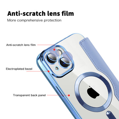 Θήκη MagSafe για Apple iPhone 14 Plus, Techsuit, SmartMag Book, Μπλε