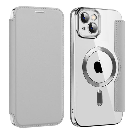 Θήκη MagSafe για Apple iPhone 14 Plus, Techsuit, SmartMag Book, Γκρι