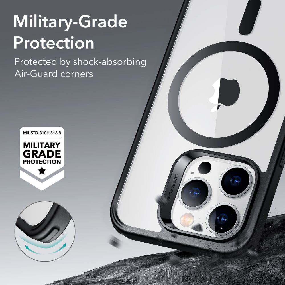 MagSafe Case for Apple iPhone 14 Pro, ESR, Classic Hybrid, Transparent Black