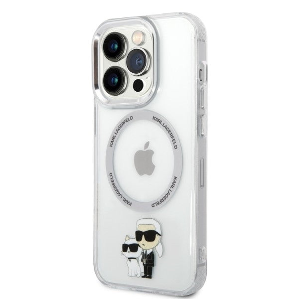 Θήκη MagSafe για Apple iPhone 14 Pro, Karl Lagerfeld, Ikonik Karl & Choupette, Διάφανη